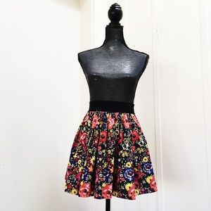Mini Floral Fit & Flare Skirt